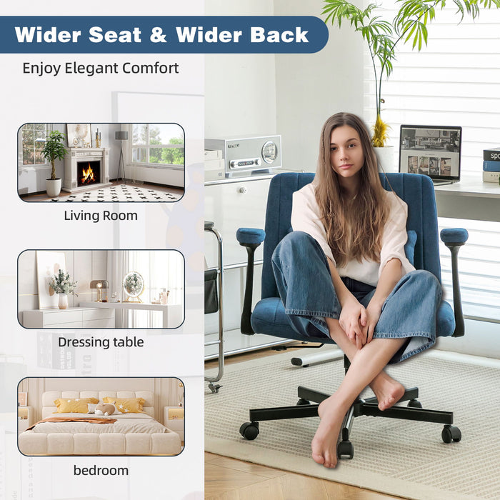 Criss Cross Armrest Office Chair With Wheels