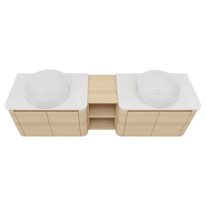 Mounted Bathroom Vanity With Art Sink, 1 Storage Shelf, Soft Close Door