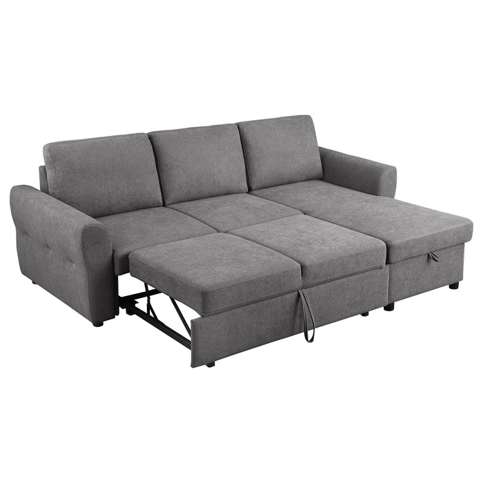 Kenna- Sleeper Sectional Sofa With Storage Ottoman