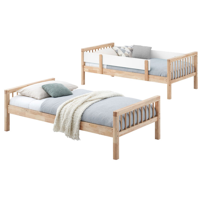 Ponderosa - Twin Over Twin Bunk Bed With Accents - Natural
