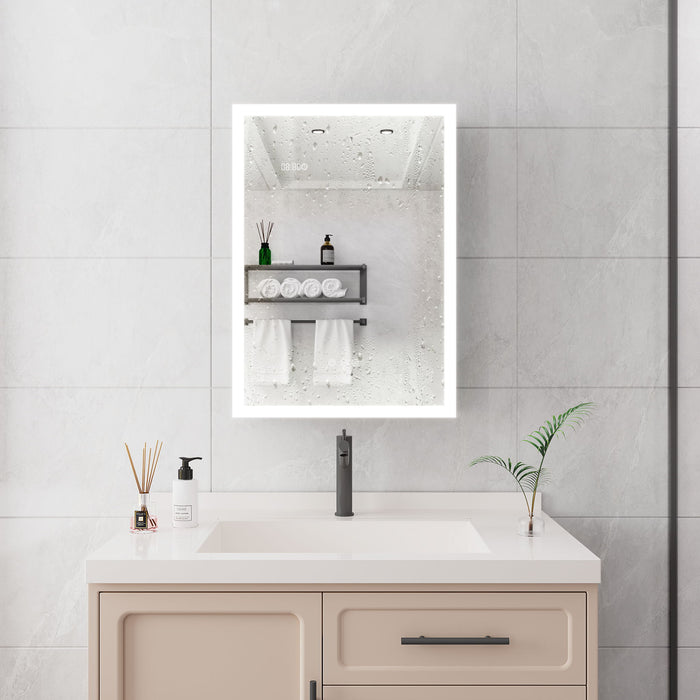 Bathroom Medicine Cabinet With Lights, LED Medicine Cabinet With Mirror, Lighted Medicine Cabinet With Defogger