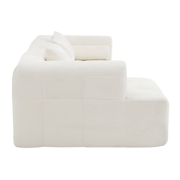 Sectional Free Combined Sofa With 2 Side Pockets