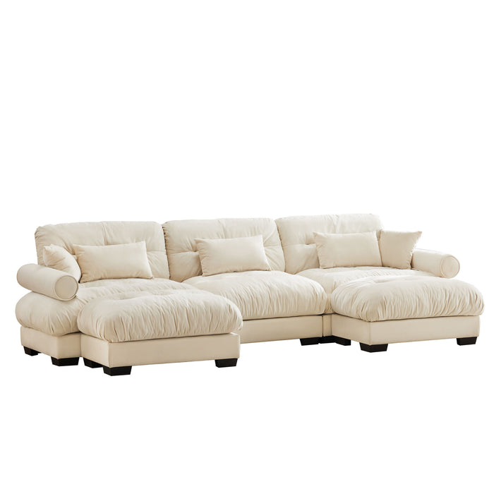 Super Comfort Oversized Modular Sectional Sofa With Movable Ottoman