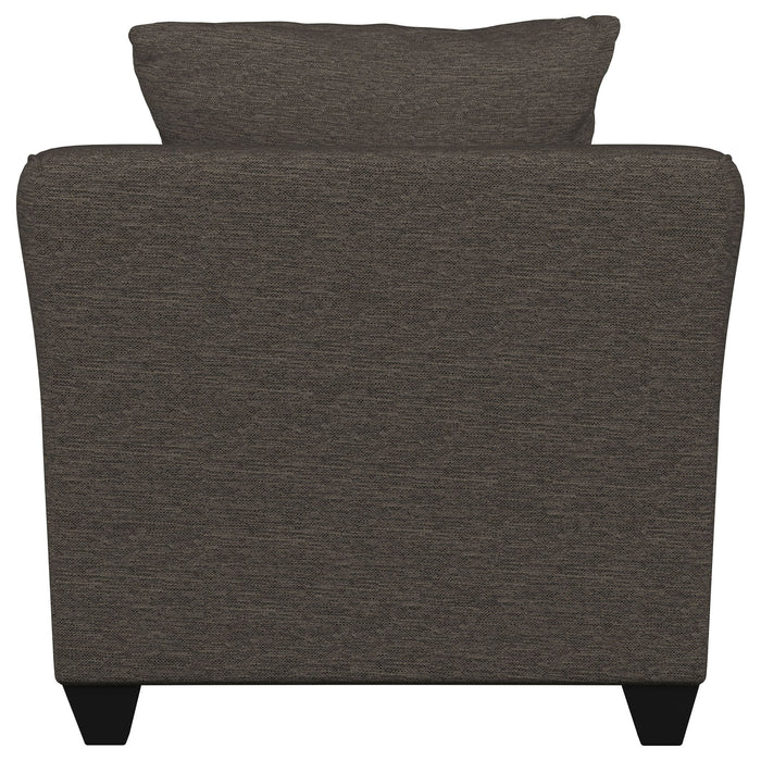Paige - Flared Arm Chair - Charcoal Gray