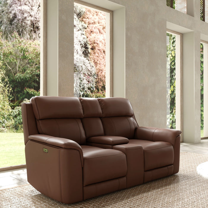 Oslo - Dual Power Reclining Loveseat With Console