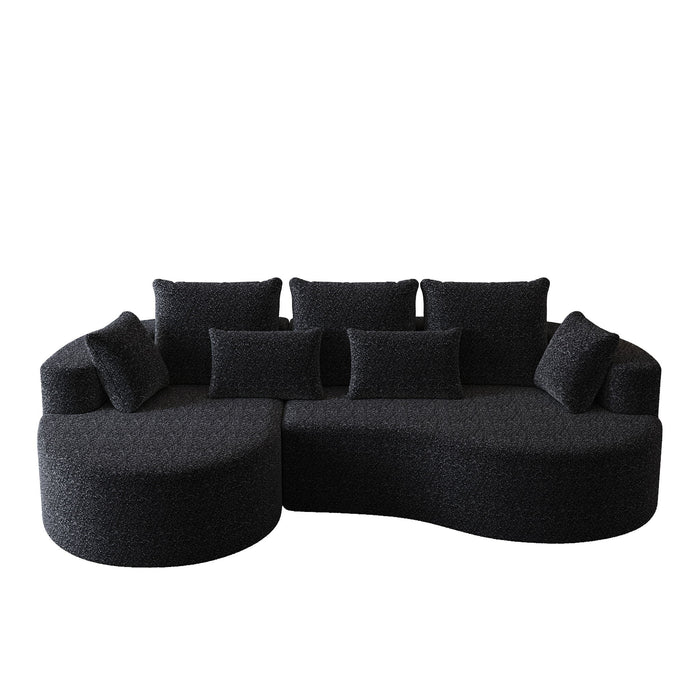 Curved Oversized Sectional Sofa With Extra Deep Seat