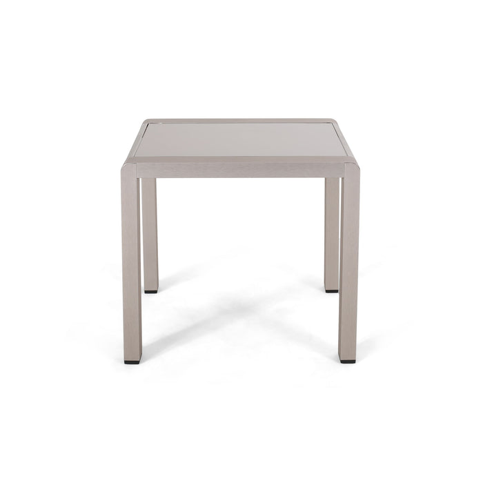 Cape Coral - Contemporary Side Table With Frosted Glass Top