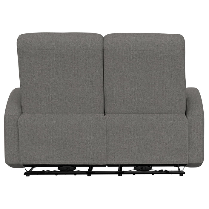 Manual Reclining Loveseat With Dual Seating Support For Living Room