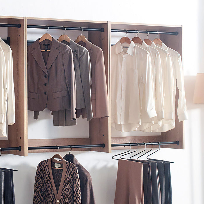 Devi - Wall Mounted Wood Closet System, Modular Units