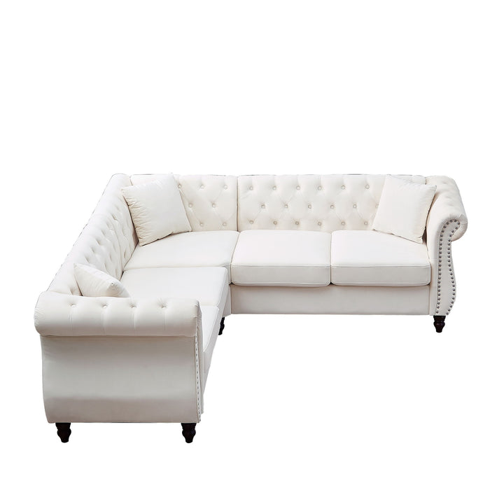 Streamline Modern L-Shaped Corner Sofa