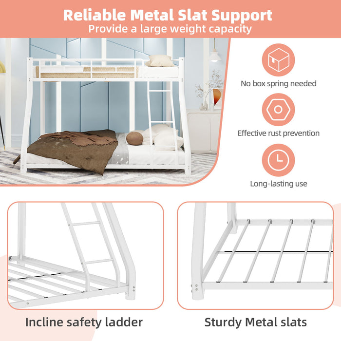 Twin Over Full Bunk Bed - White