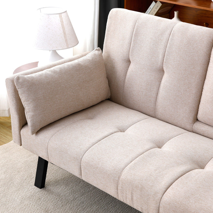 Sofa Bed With Foldable Design And Cup Holder