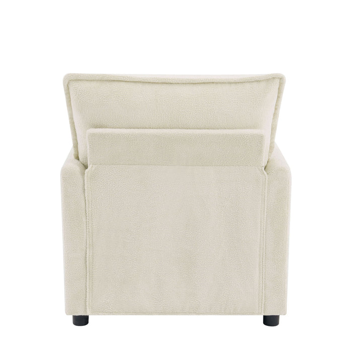 Modern Single Seat Accent Chair With Side Storage Pockets