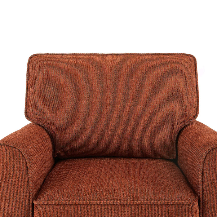 360° Swivel Accent Barrel Armchair With Side Pockets, Compact Design