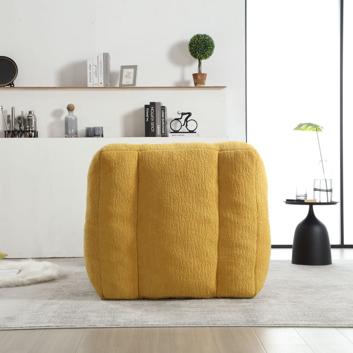 Modern Indoor Fluffy Bean Bag Chair With Memory Foam And Ottoman, Super Soft