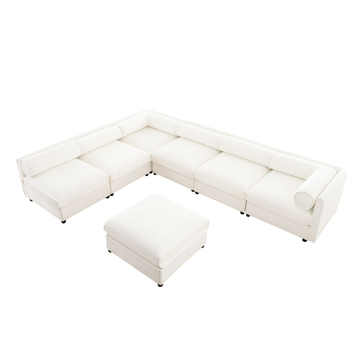 Modern Modular Sectional Sofa With Storag, Contemporary Cylindrical Design