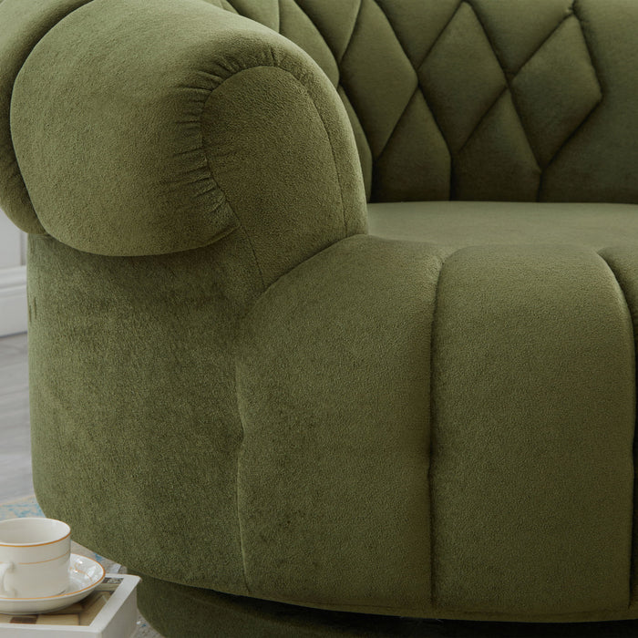 Round Swivel Accent Chair With Rotation