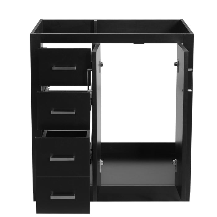 Retro Style Bathroom Vanity With 3 Drawers & Soft-Closing Doors