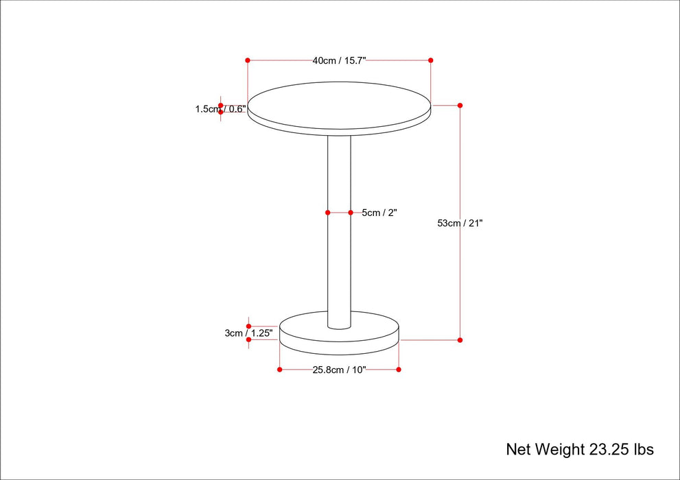 Evans - Marble Side Table - White