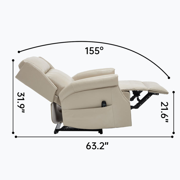 Manual Recliner Chair With Heavy Duty Motion Mechanism, 8 Vibrating Nodes And 3 Massage Modes For Living Room