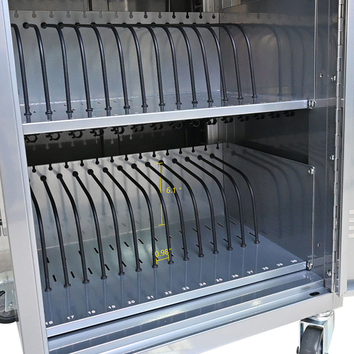 Mobile Charging Cart Station For Chromebook, Tablet And Laptop Computer With Power Strip Included