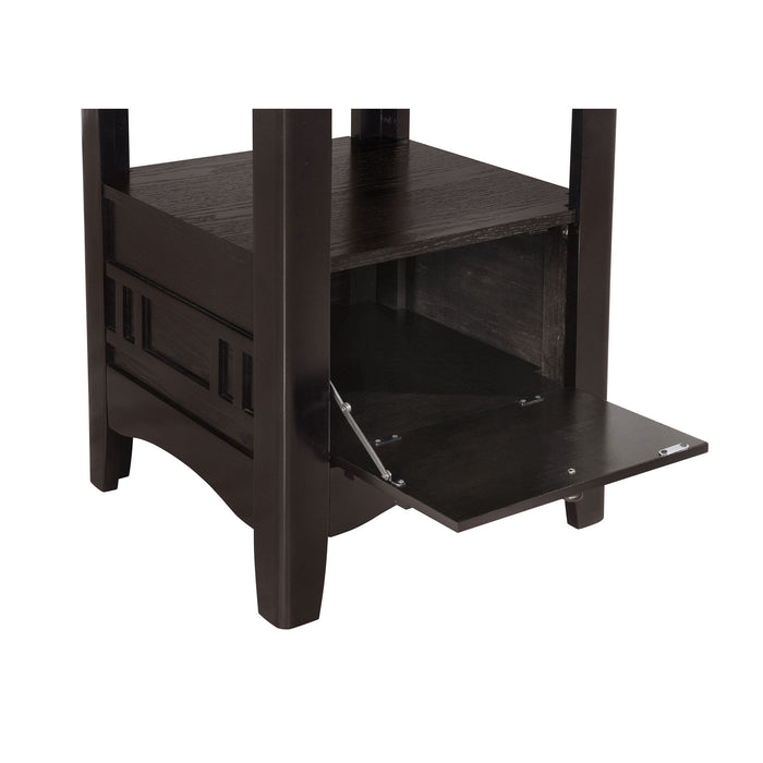 Danford - 5 Piece Counter Height Dining Set With Upholstered Stools - Espresso