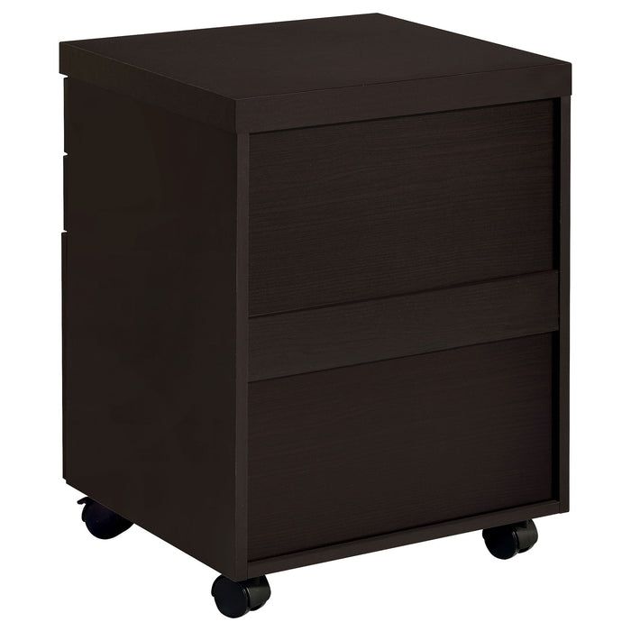 3 Drawer File Cabinetб Compact Office Storage For Home - Brown