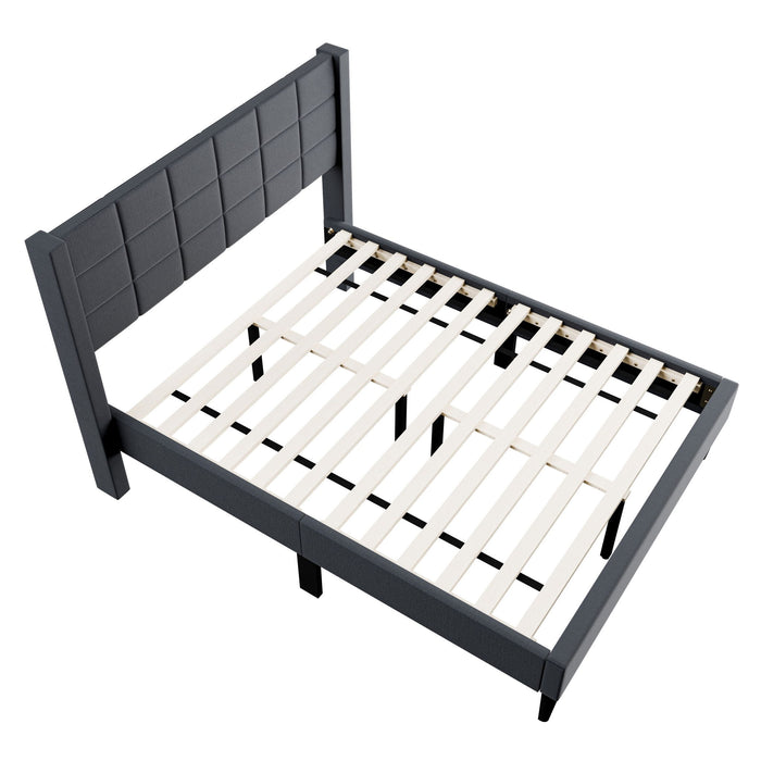 Bed Upholstered Box Design Headboard