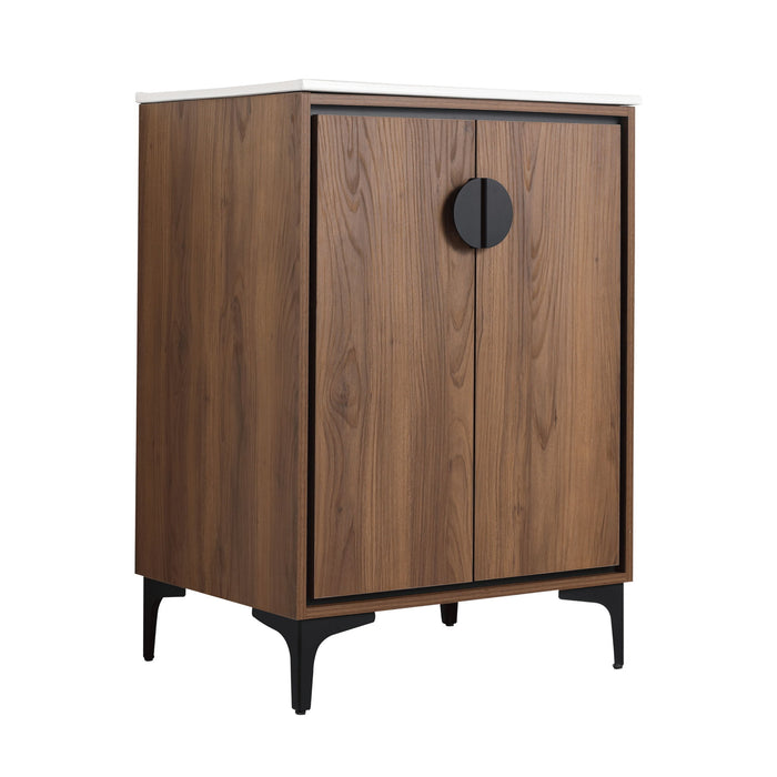 Modern Bathroom Vanity With Top Sink, Engineered Wood Storage Cabinet