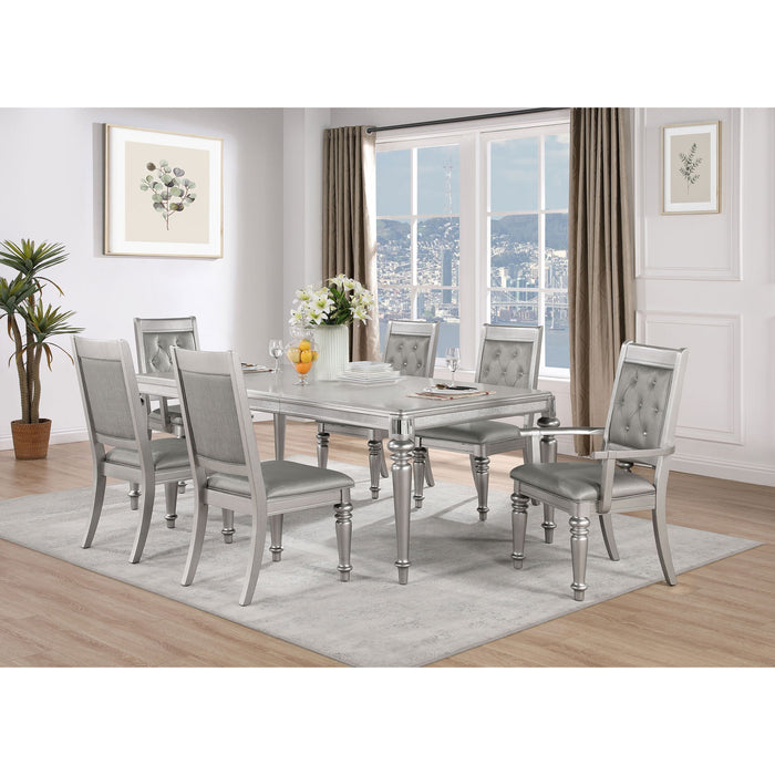 Hollywood - Platinum Open Back Arm Chair (Set of 2) - Silver