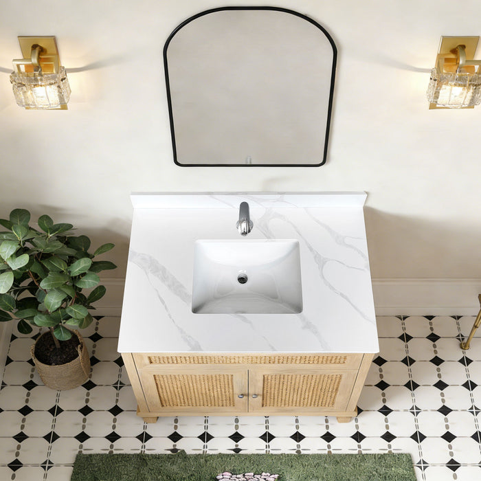 Bathroom Vanity Top With Undermount Single Bowl Sink
