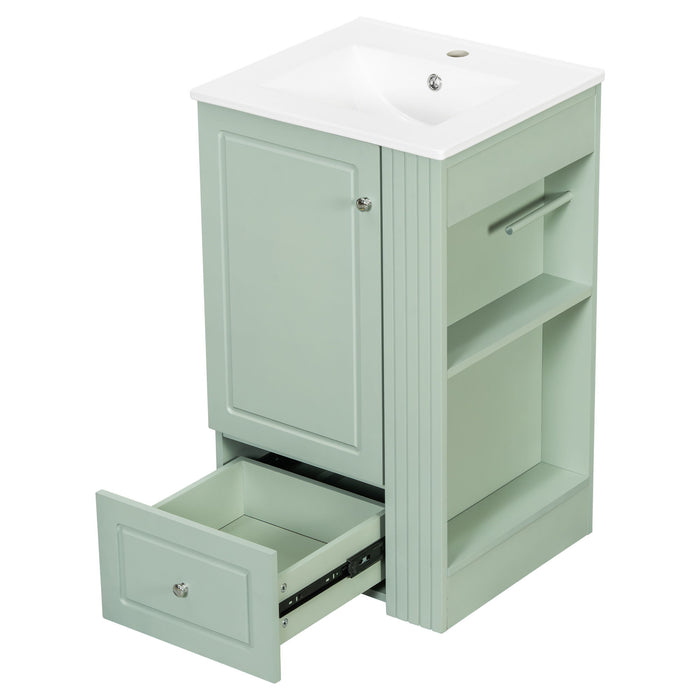 Modern Freestanding Bathroom Vanity With Sink, Soft-Close Drawer, Towel Bar