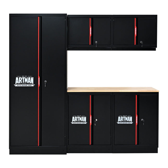 Steel Filing Cabinet With Compartments For Office Use, Storage, File Storage, Archives, And High And Low Cabinets - Black / Red