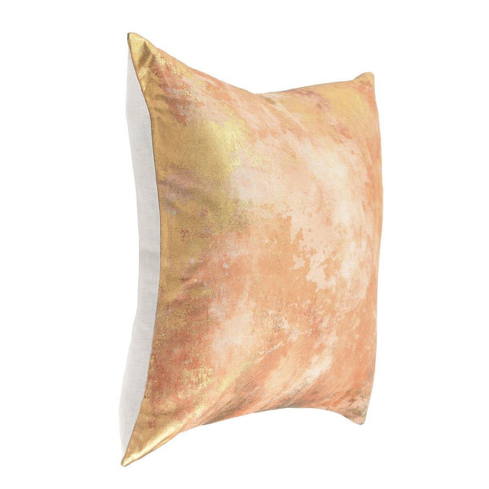 Onara - 22" x 22" Pillow - Burnt Orange / Gold
