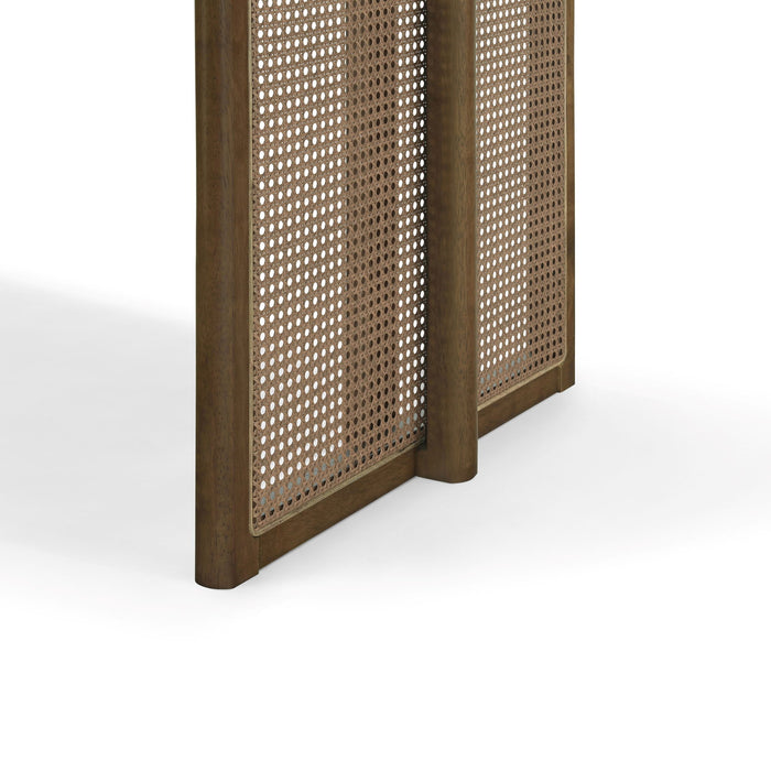 Dining Table With Rattan Accents