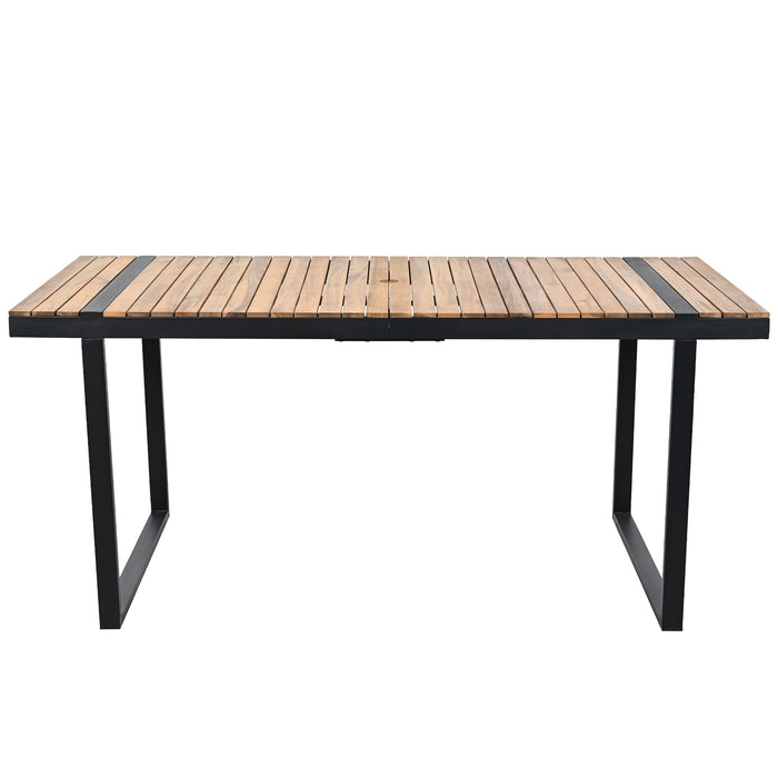 7 Pieces Outdoor Dining Set Patio Dining Table And Chair Set With And Removable Cushions For Patio