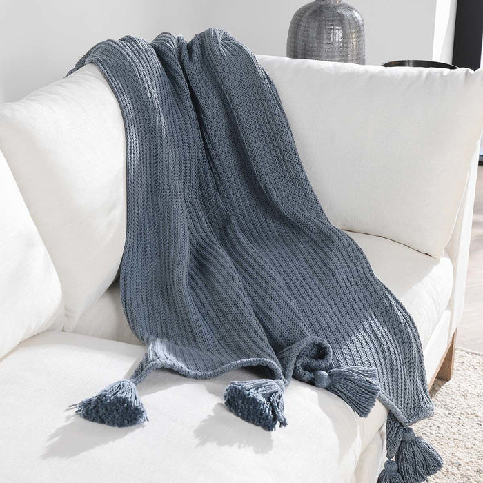 Veda - TC Throw - Sea Fog Blue