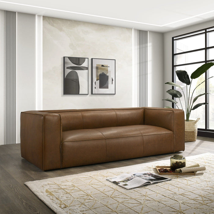Colton - Sofa With Corner Blocked Frame - Tan
