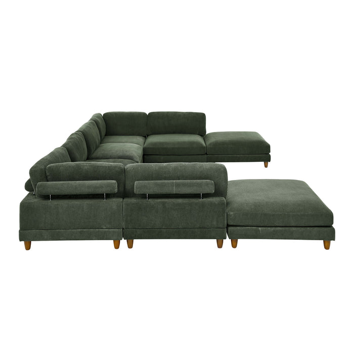 Modern Modular Sectional With Adjustable Back Support