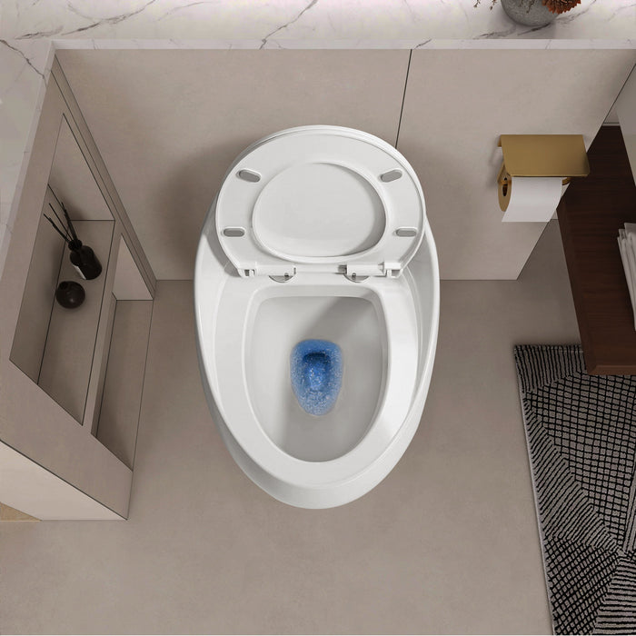 Modern Egg Shape Toilet 1.28 Gpf Single Flush Ceramic