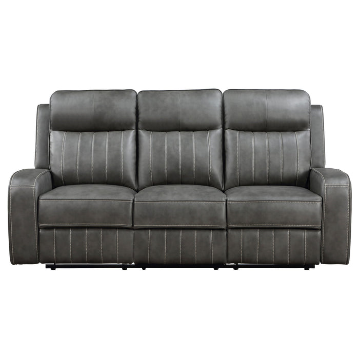 Forrest - 2 Piece Motion Reclining Sofa Set - Gray