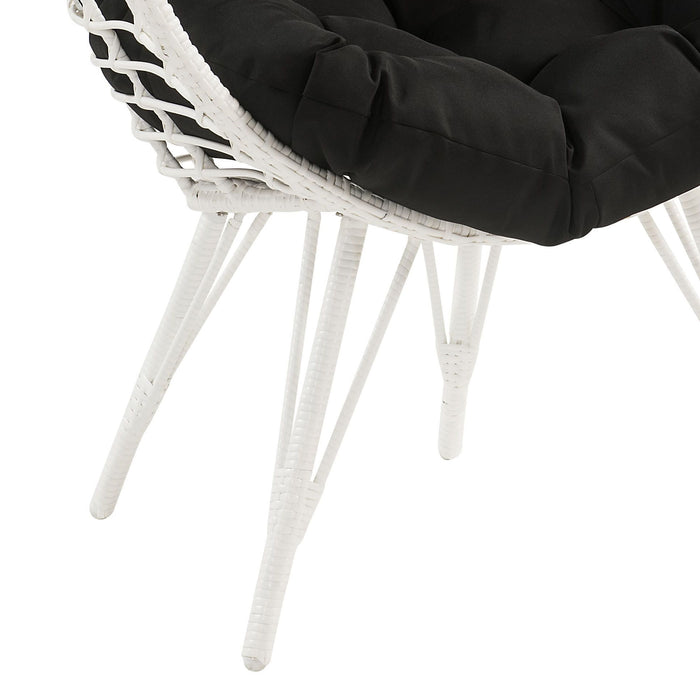 Galzed - Patio Lounge Chair - Black / White