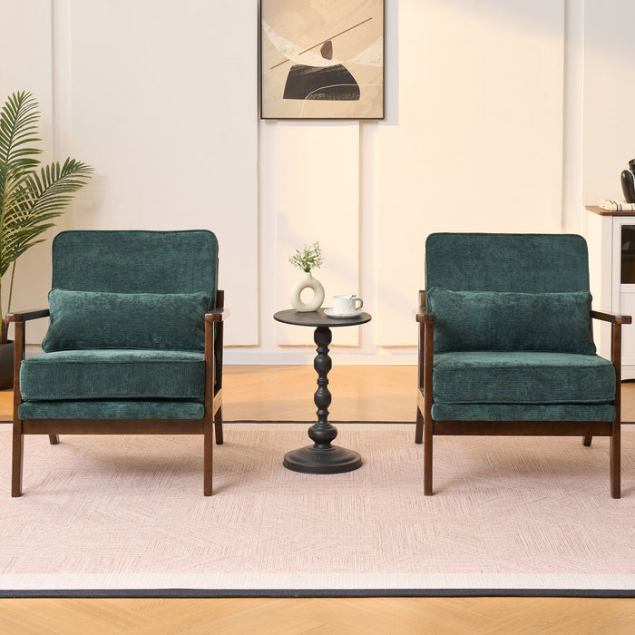 Living Room Chair With Lumbar Pillow