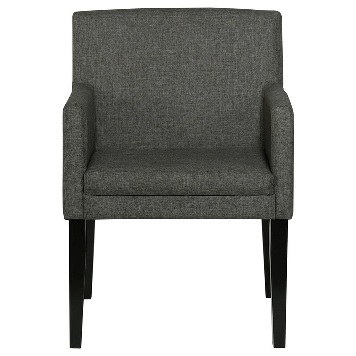 Yorkshire - Upholstered Dining Arm Chair With Cushioned Arms (Set of 2) - Gray