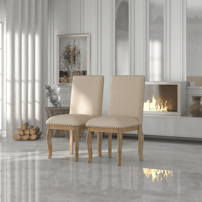 Upholstered Dining Chairs With Nailhead (Set of 2)