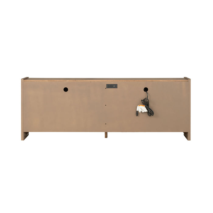 Lincoln - Entertainment Base - Warm Walnut