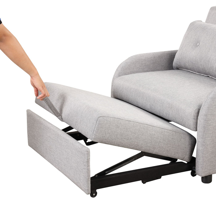 Versatile Pull Out Sofa Sleeper 3 In 1 With Wing Table & USB Charge, Compact Design