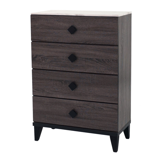 Bedroom Chest Of Drawers With 4 Drawer Storage - Gray / Gray