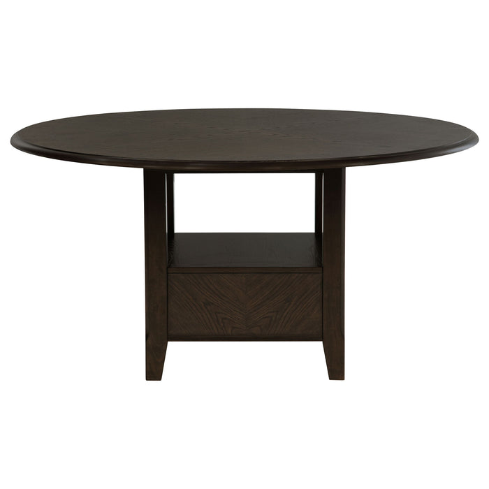 Fulton - 5 Piece Dining Table Set With Upholstered Chairs - Dark Brown