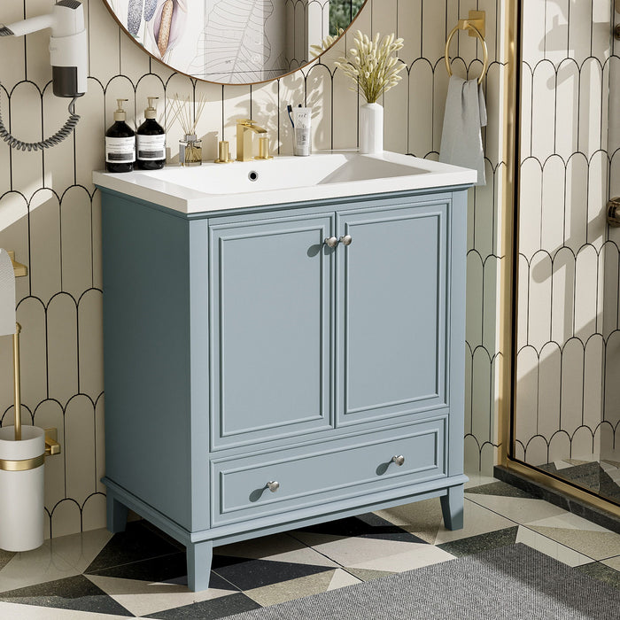 Modern Bathroom Vanity With Sink Combo, Multi Functional Cabinet With Doors And Drawer